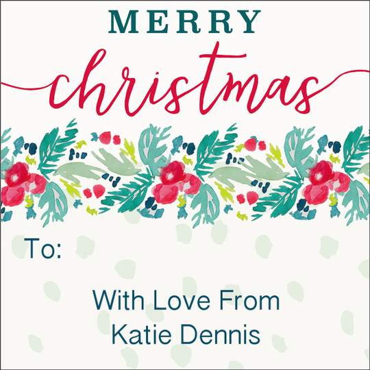 Colorful Swag Holiday Gift Stickers